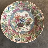 Porcelain plate from canton of china floral decoration 23 cm