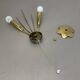 rare minimalist 33cm Brass Theatre Wall Light Sconce, Italy 1950s