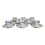 18-piece porcelain coffee set signed "Aux Lions de Faïence Paris"