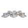 18-piece porcelain coffee set signed "Aux Lions de Faïence Paris"