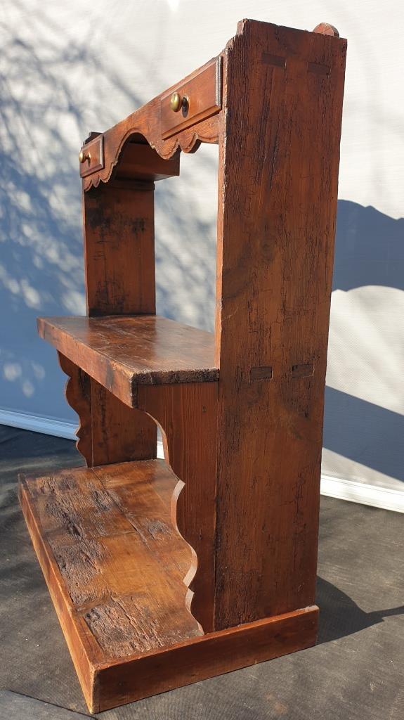 19th-century asymmetrical shelves estaminet display