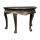 Console demie lune en bois noirçi, Chine XIXeme siècle