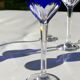St. Louis BristoL pattern cut crystal liqueur set with blue overlay