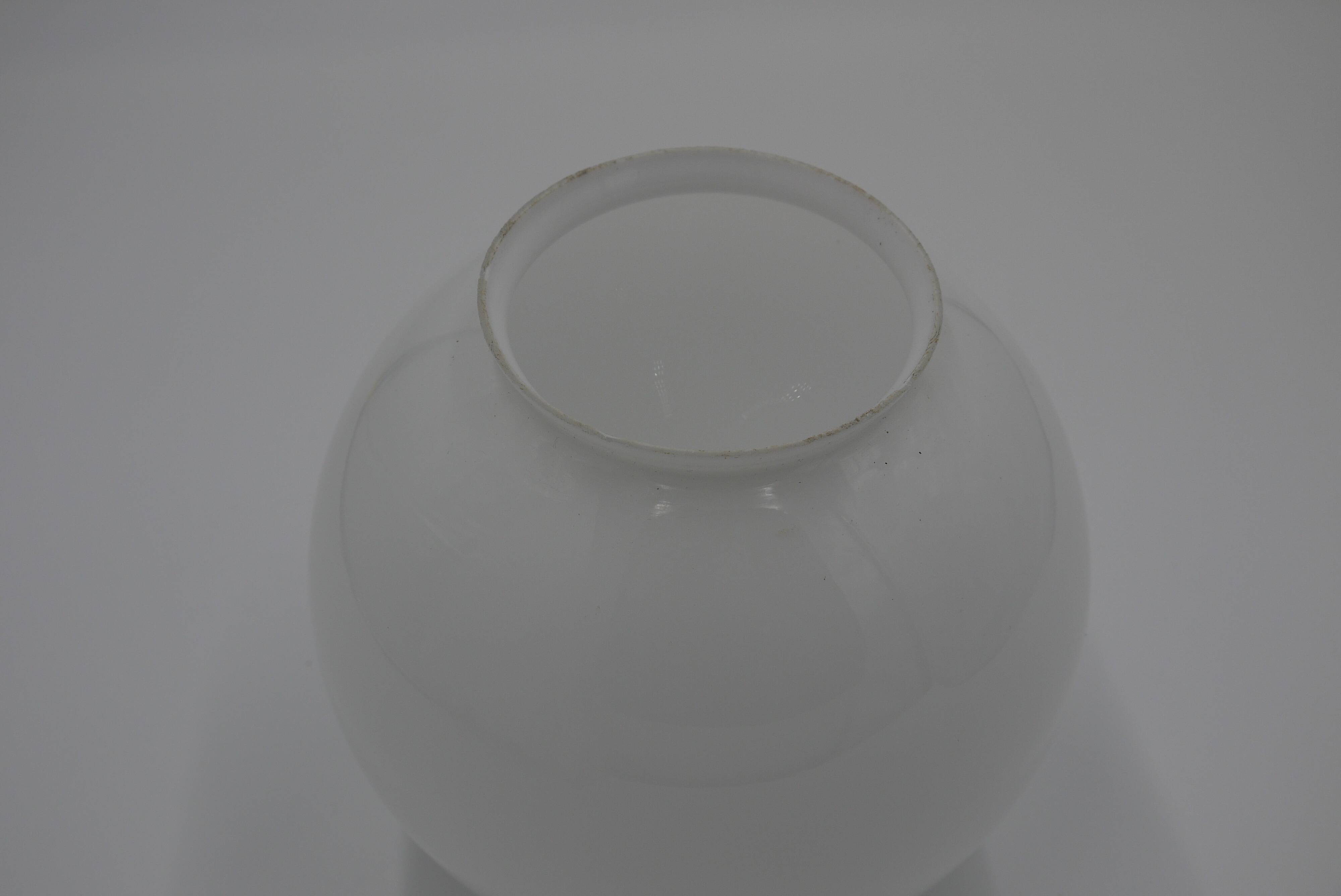 White glass globe
