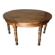 Louis-Philippe XIXth century demi-lune console table in solid walnut – seats 6 people.