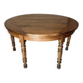 Louis-Philippe XIXth century demi-lune console table in solid walnut – seats 6 people.