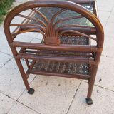 Rolling service in rattan and bamboo