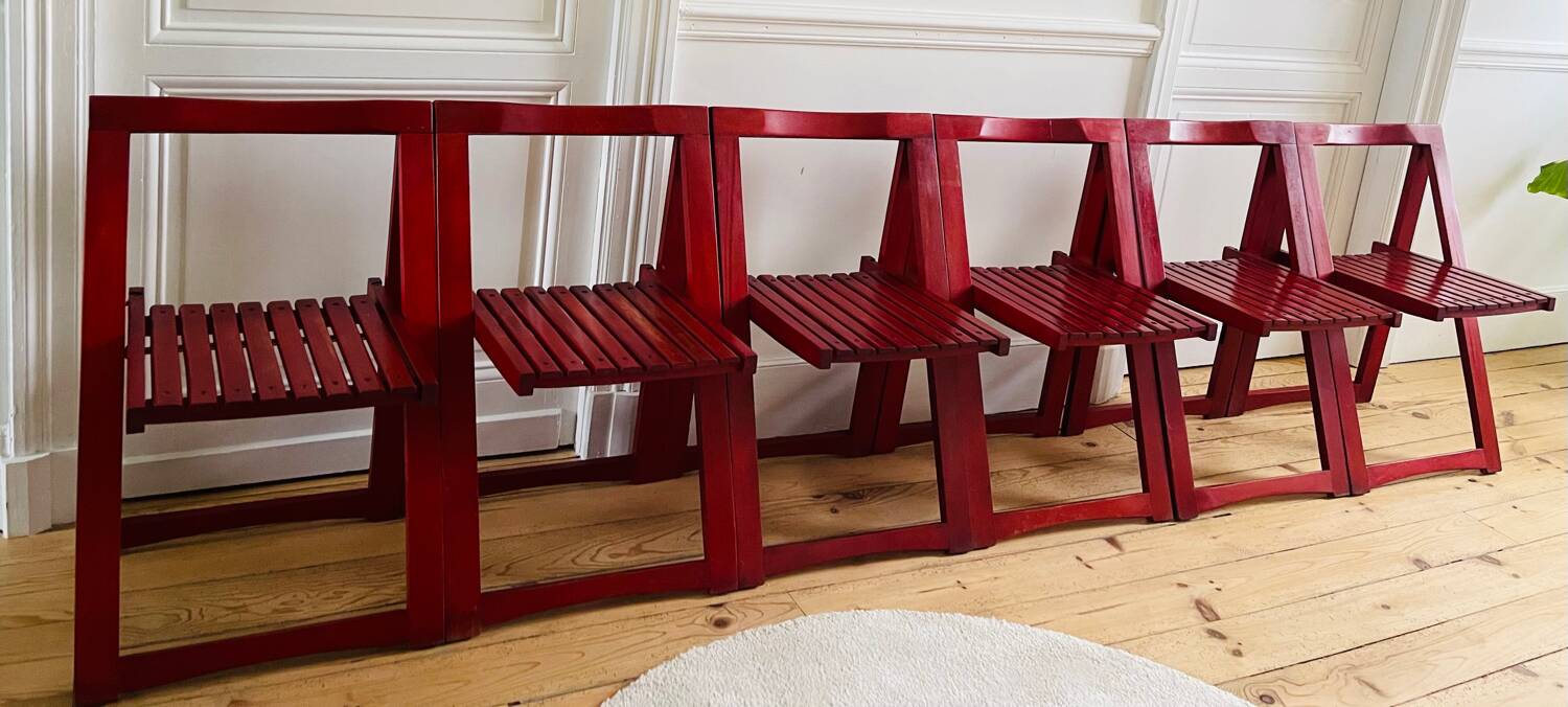 6 Trieste chairs by Aldo Jacober