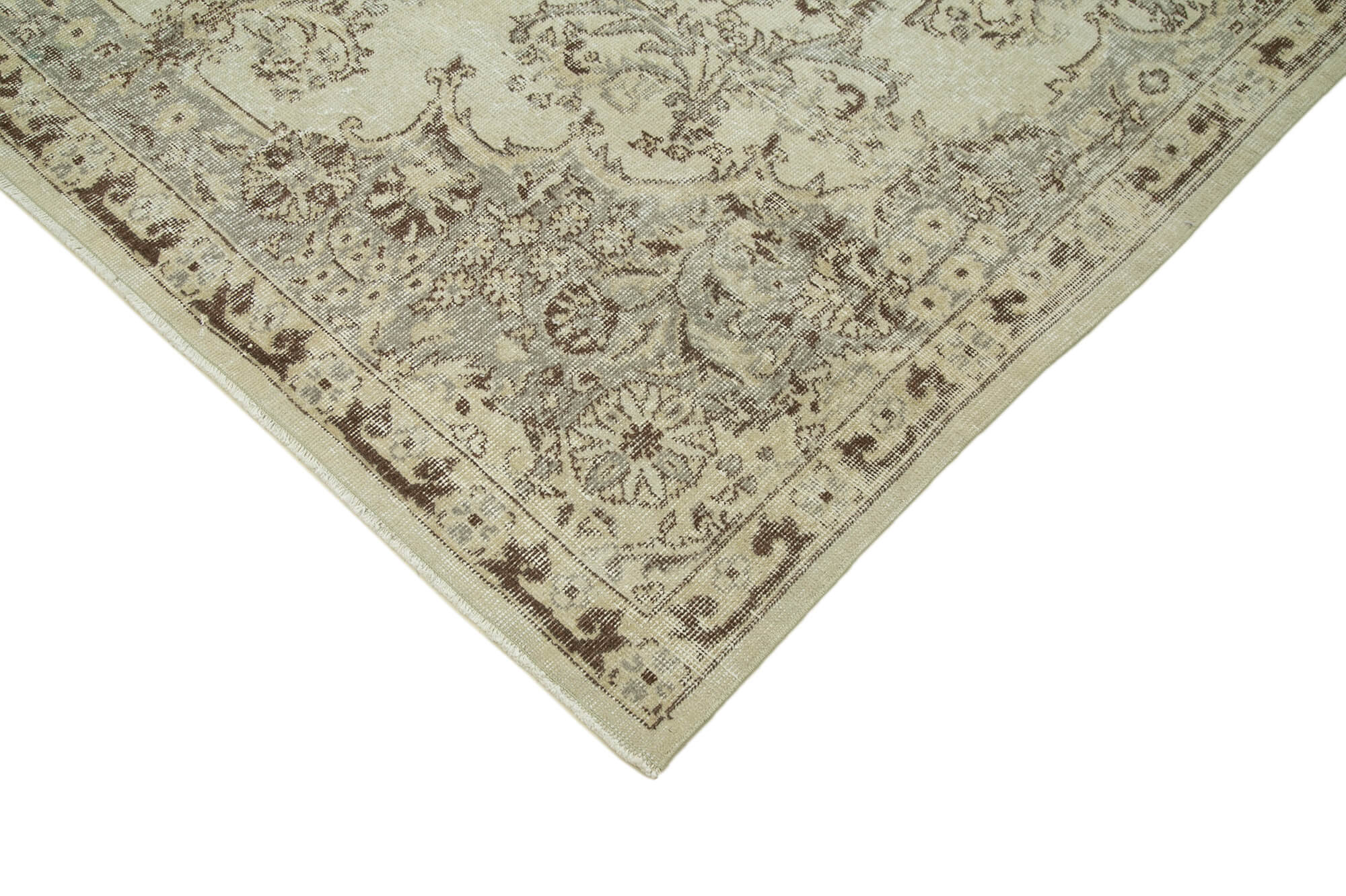 Handmade Vintage Oriental Beige Carpet 195 cm x 308 cm - 36585