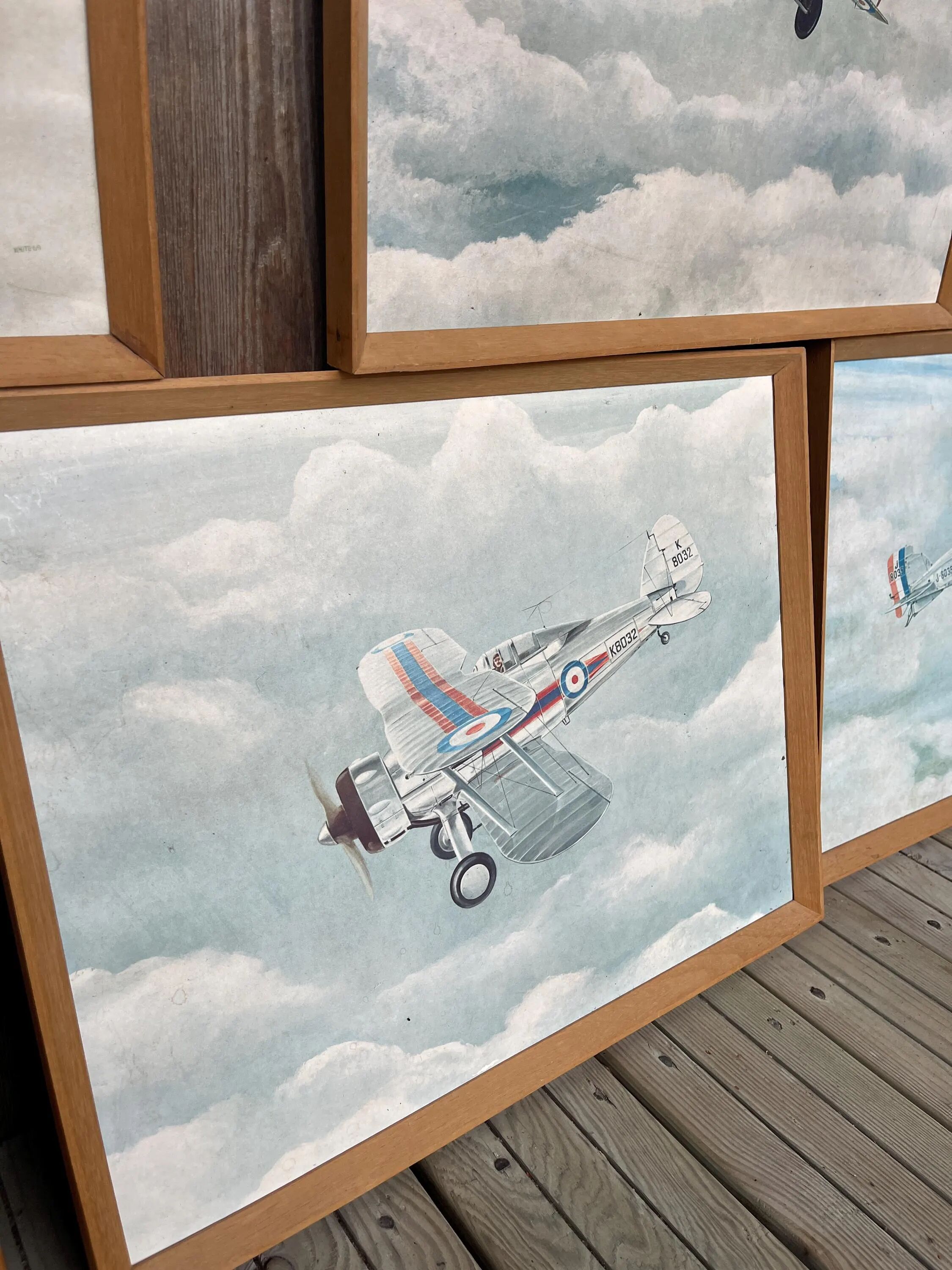 Set of 5 vintage U.S. MILITARY aircraft posters