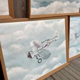 Set of 5 vintage U.S. MILITARY aircraft posters