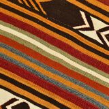 5x9 Striped Anatolian Kilim Rug, Turkish Kilim Rug, 148x264Cm