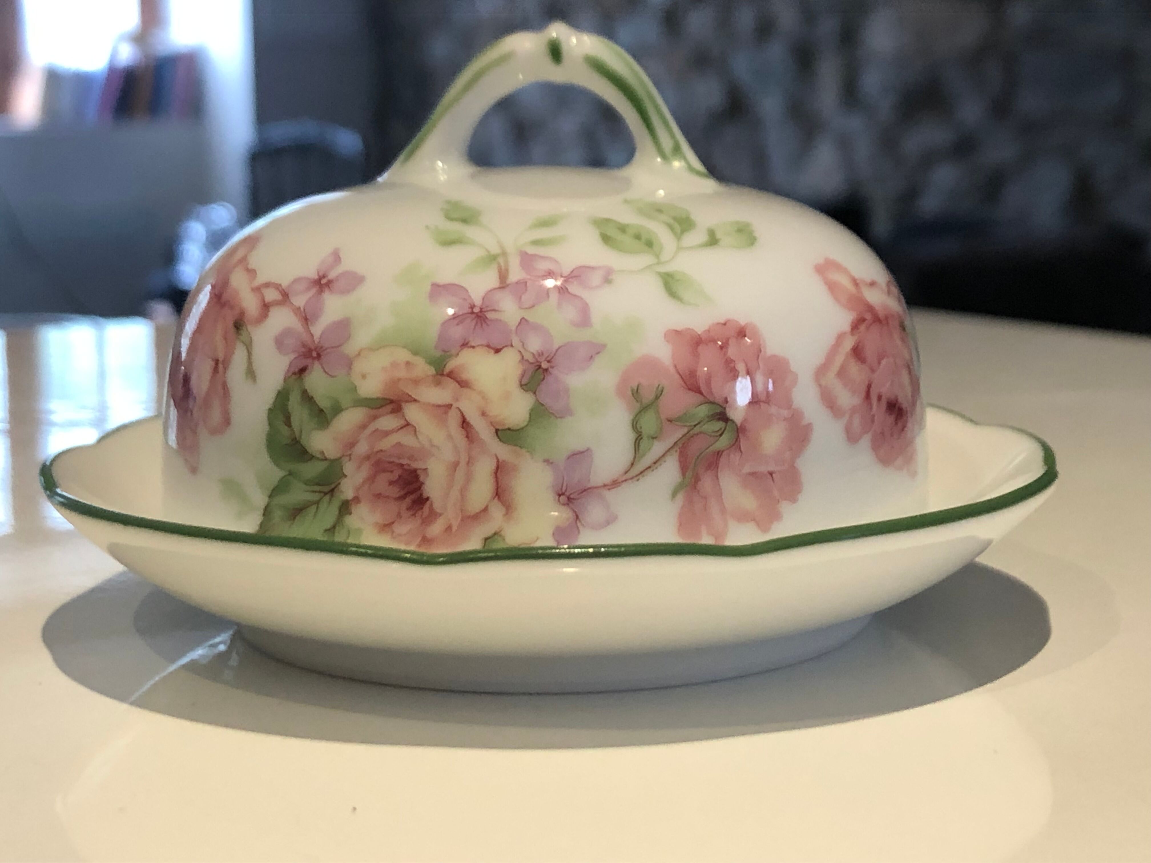 Porcelain butter dish Bernardaux