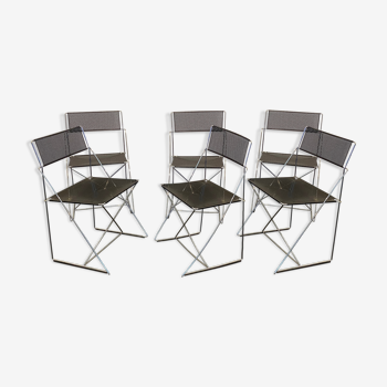 Suite 6 Chairs Nuova X-line By Neils Jorgen Haugesen Circa 1970
