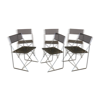 Suite 6 Chairs Nuova X-line By Neils Jorgen Haugesen Circa 1970
