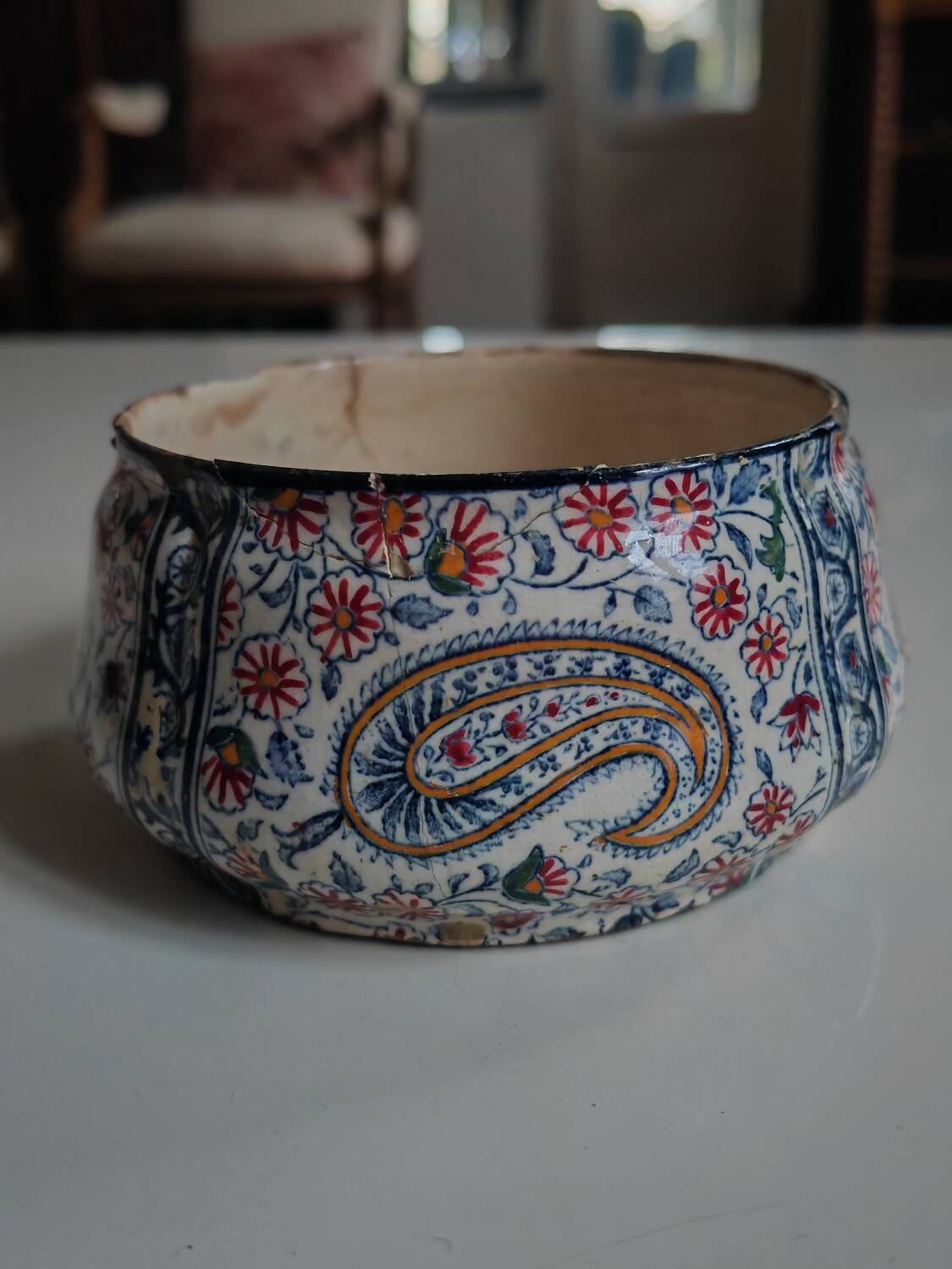 Gien 19th century cashmere bowl