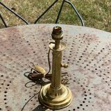 Lamp base, base on an old candlestick, cellar rat, in brass, copper, old, collector