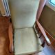 Lot of 2 olive green velvet armchairs.