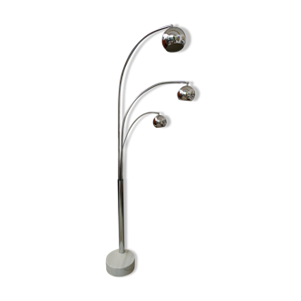 Lampadaire "Muguet" de G. Reggiani en métal chromé années 70