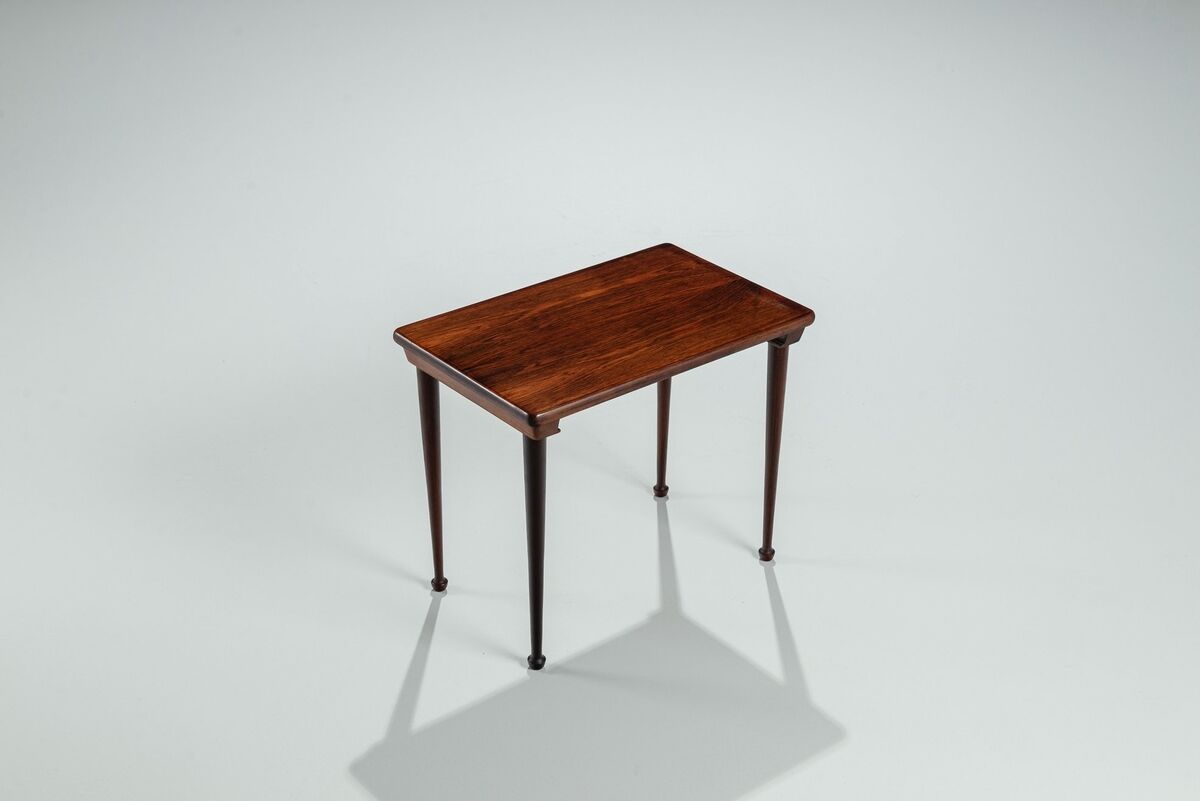 Set of 3 Danish nesting tables in rosewood Denmark 1960