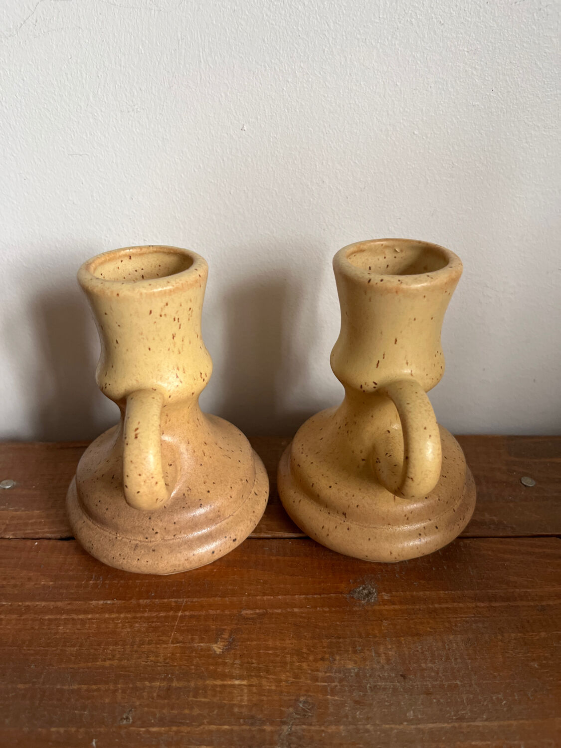 Stoneware candle holders