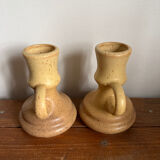 Stoneware candle holders