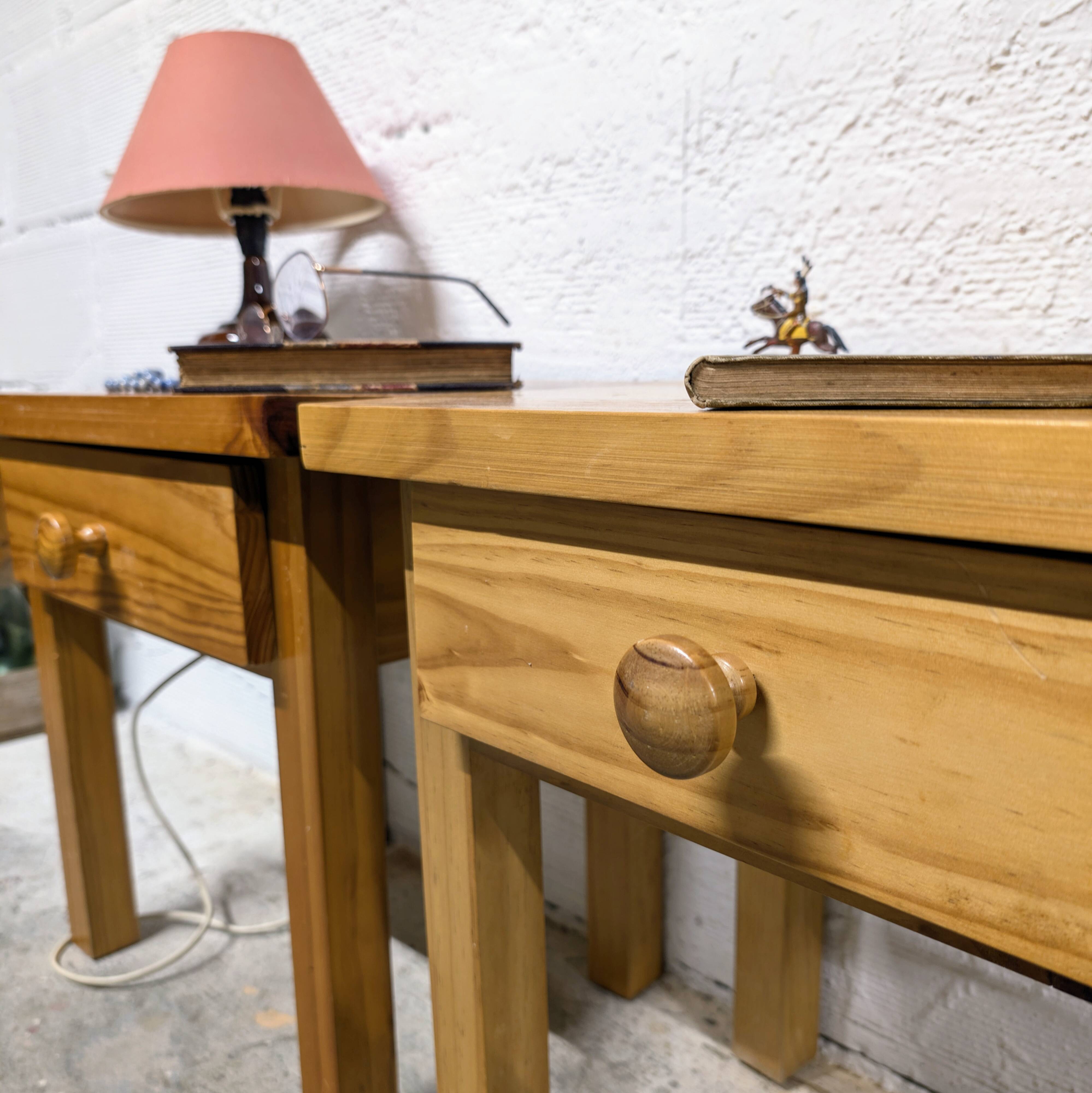 Pair of vintage bedside tables