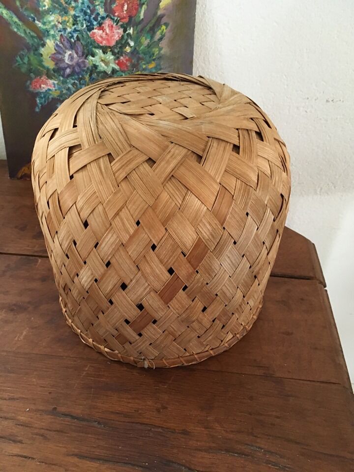 Bamboo basket intertwined