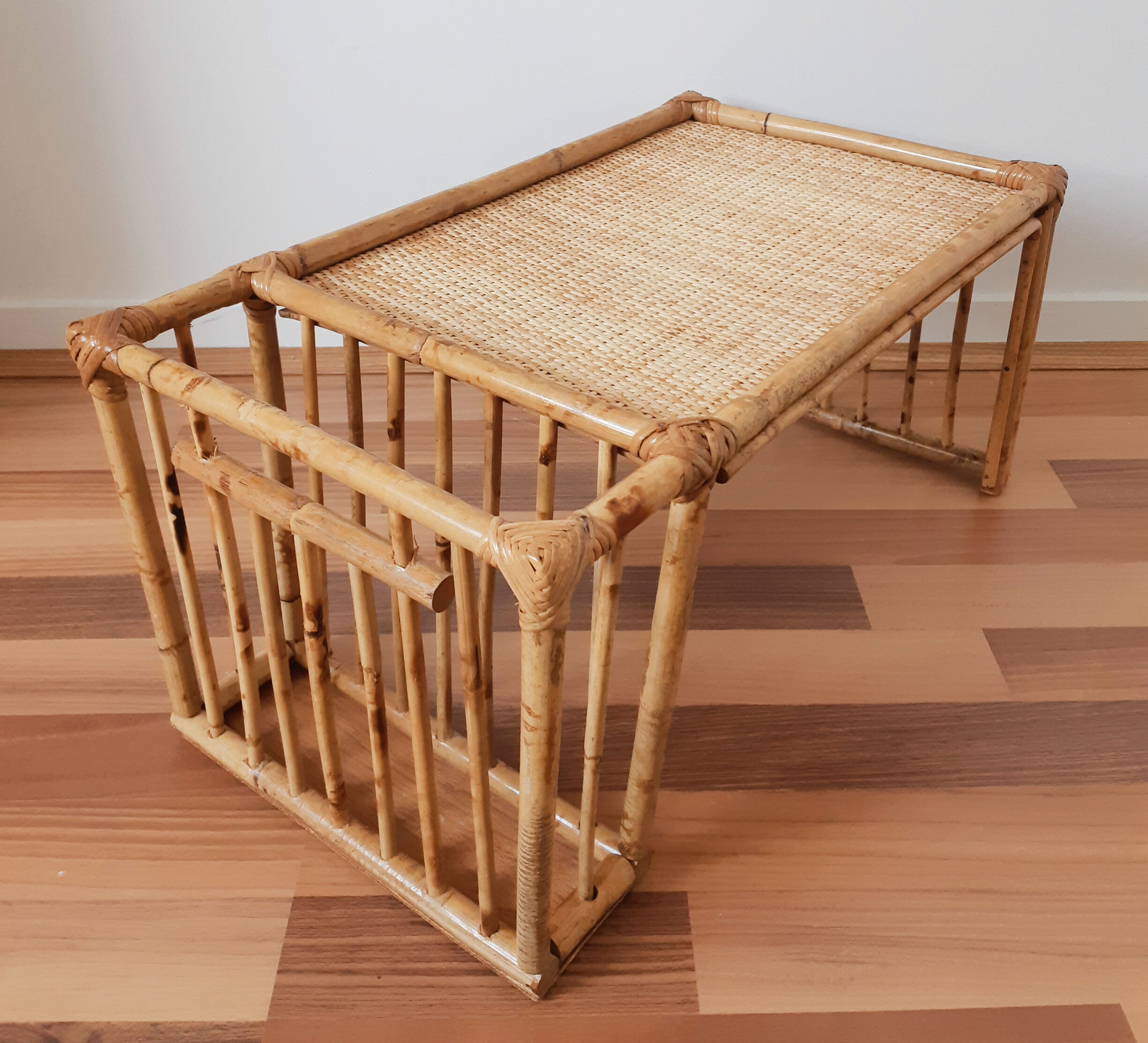 Coffee table magazine holder, end of sofa