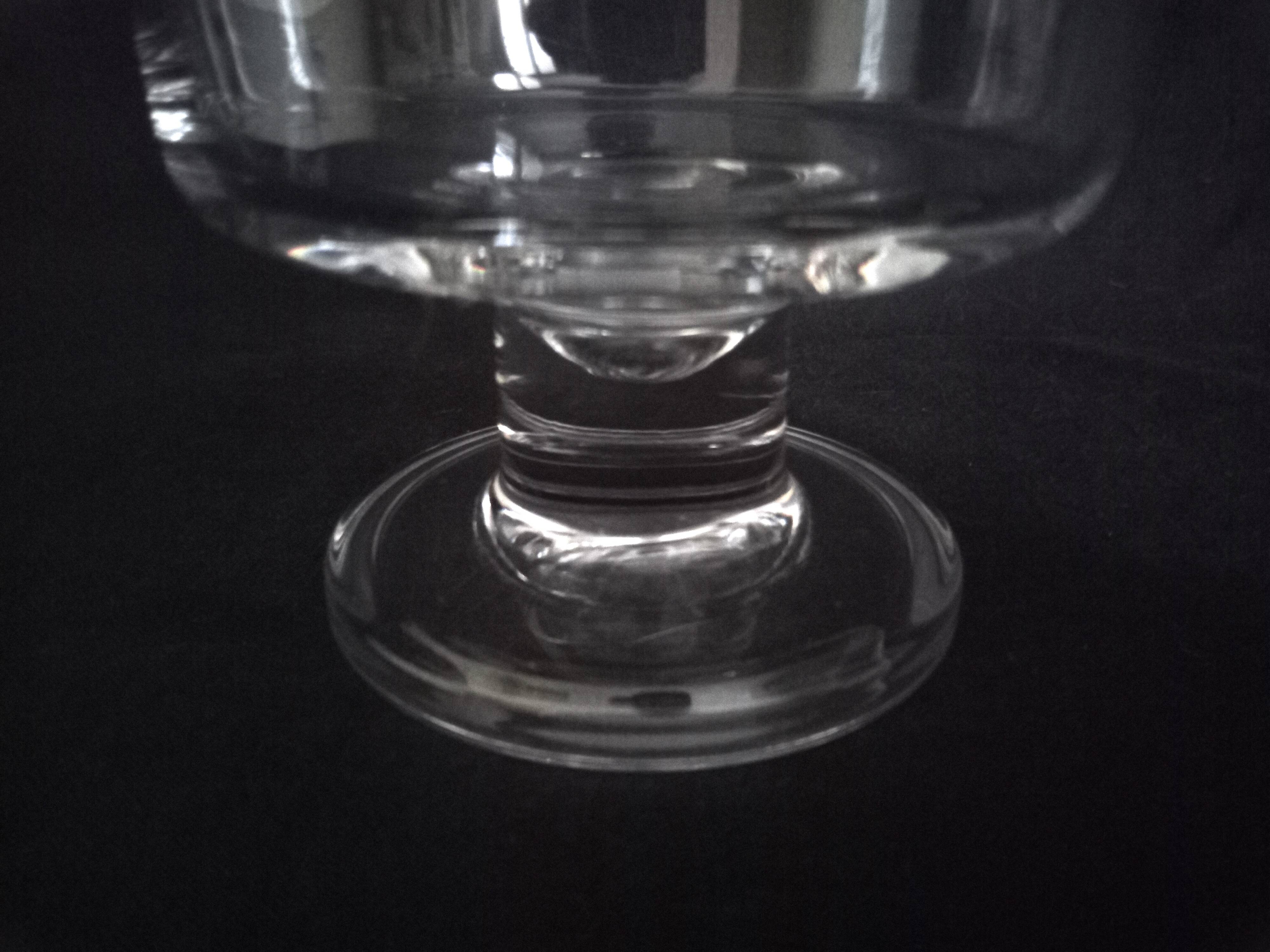 Set of 10 Art Deco crystal footed bowls.