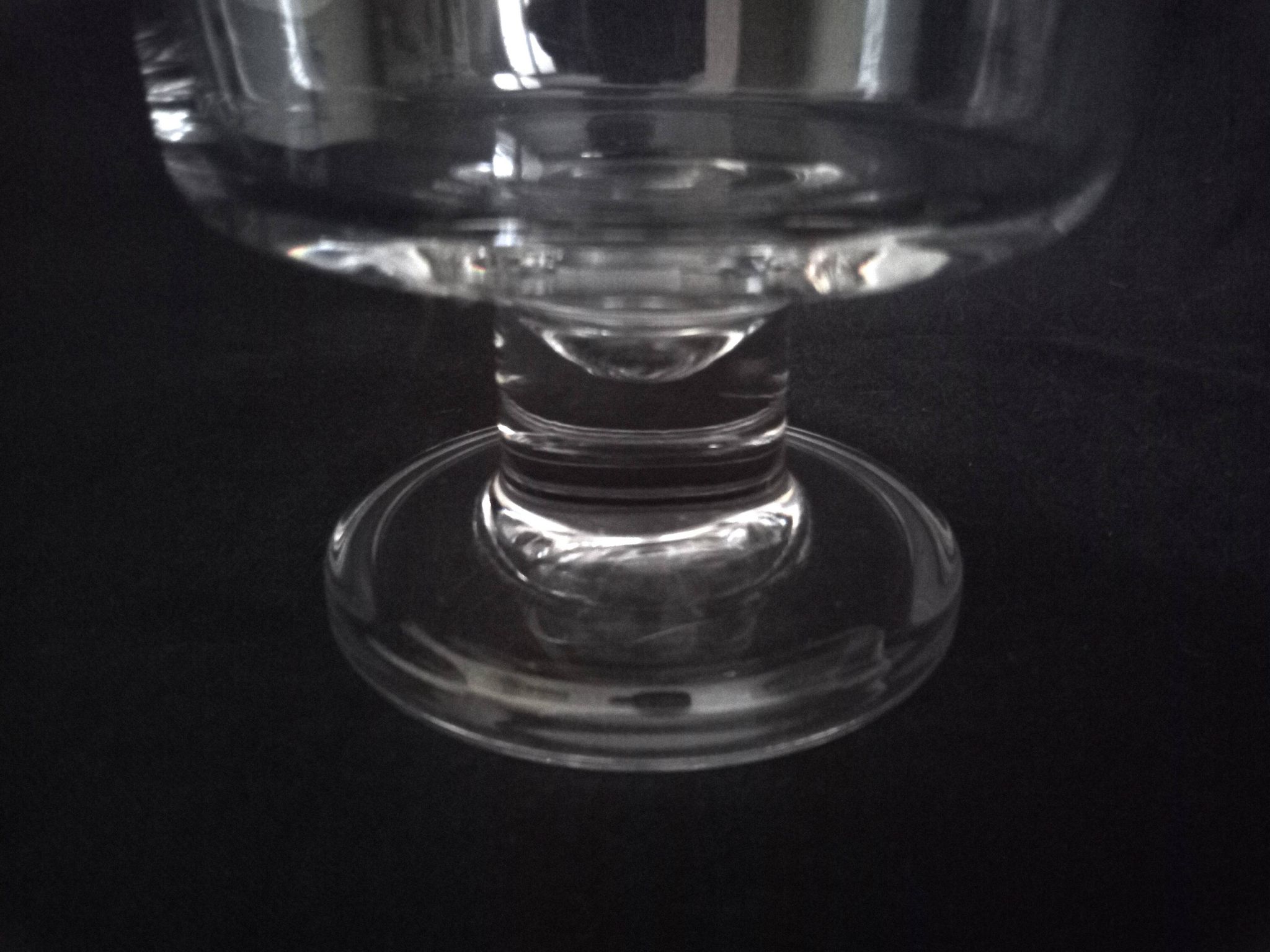 Set of 10 Art Deco crystal footed bowls.