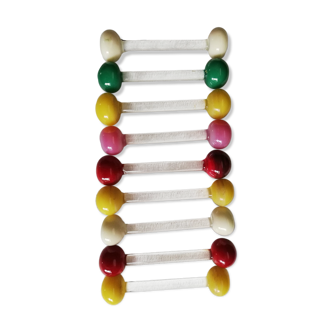 Set 9 Italian blown glass knife holder