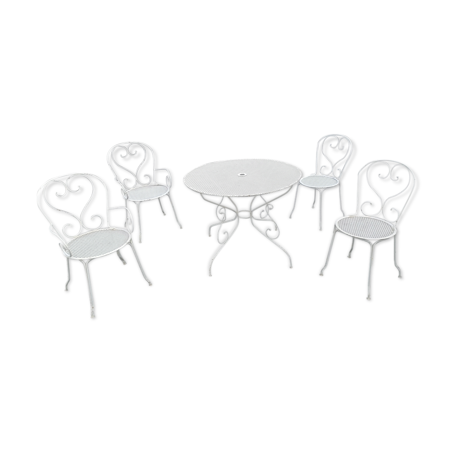 Antique garden furniture in full metal iron