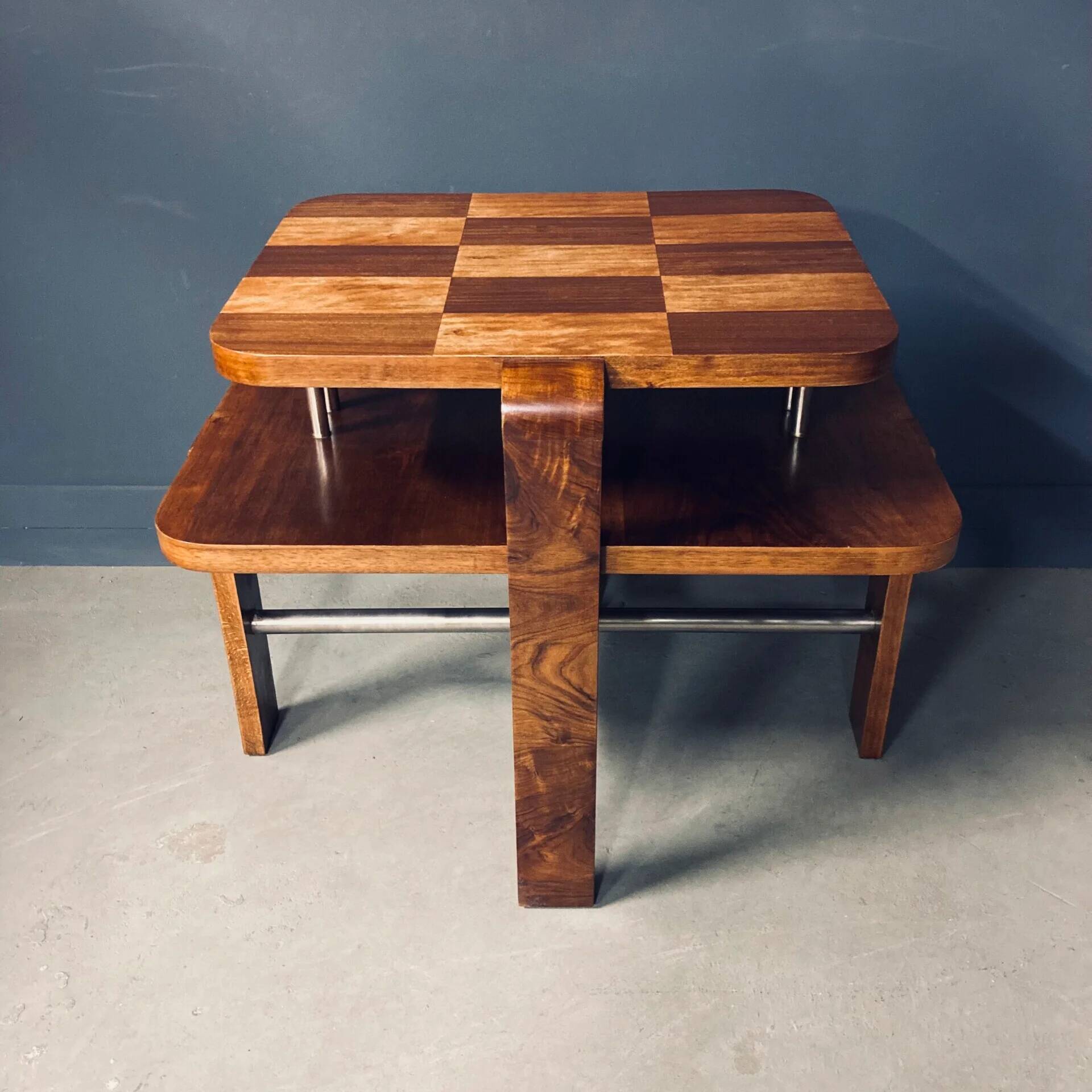 Art deco side table in Paquebot style, French, 1930s