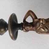 Pair of bronze candle holders