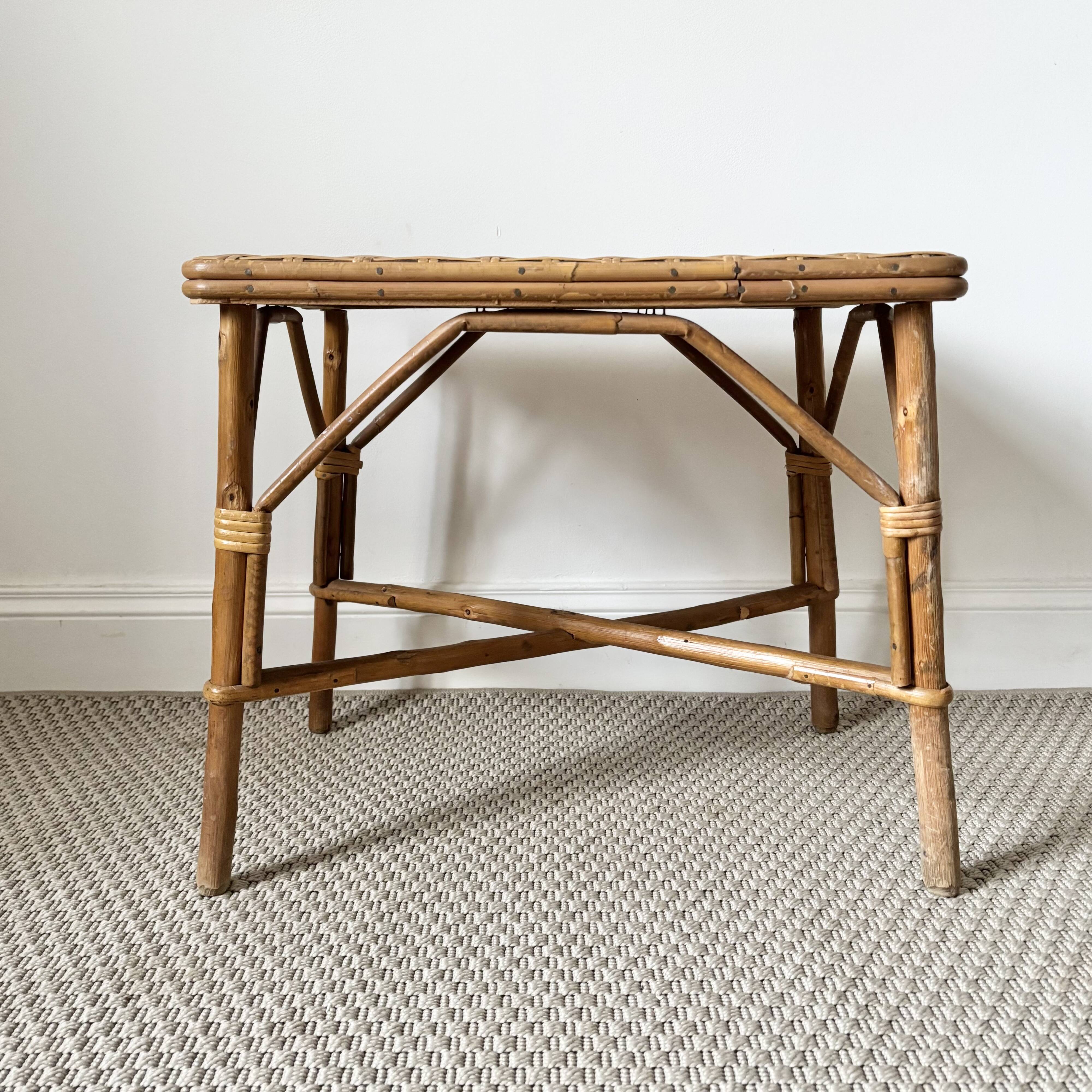 Vintage rattan coffee table