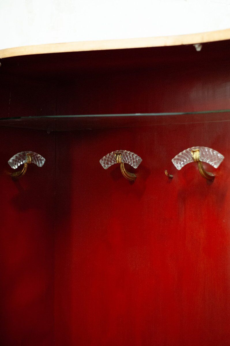 Bamboo wardrobe with illustrations, Italy, 1950