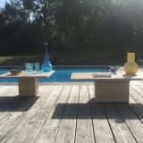 Vintage travertine coffee table