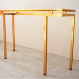 Gold metal console, Pierre Vandel