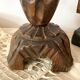 Vintage wooden and wrought iron chandelier