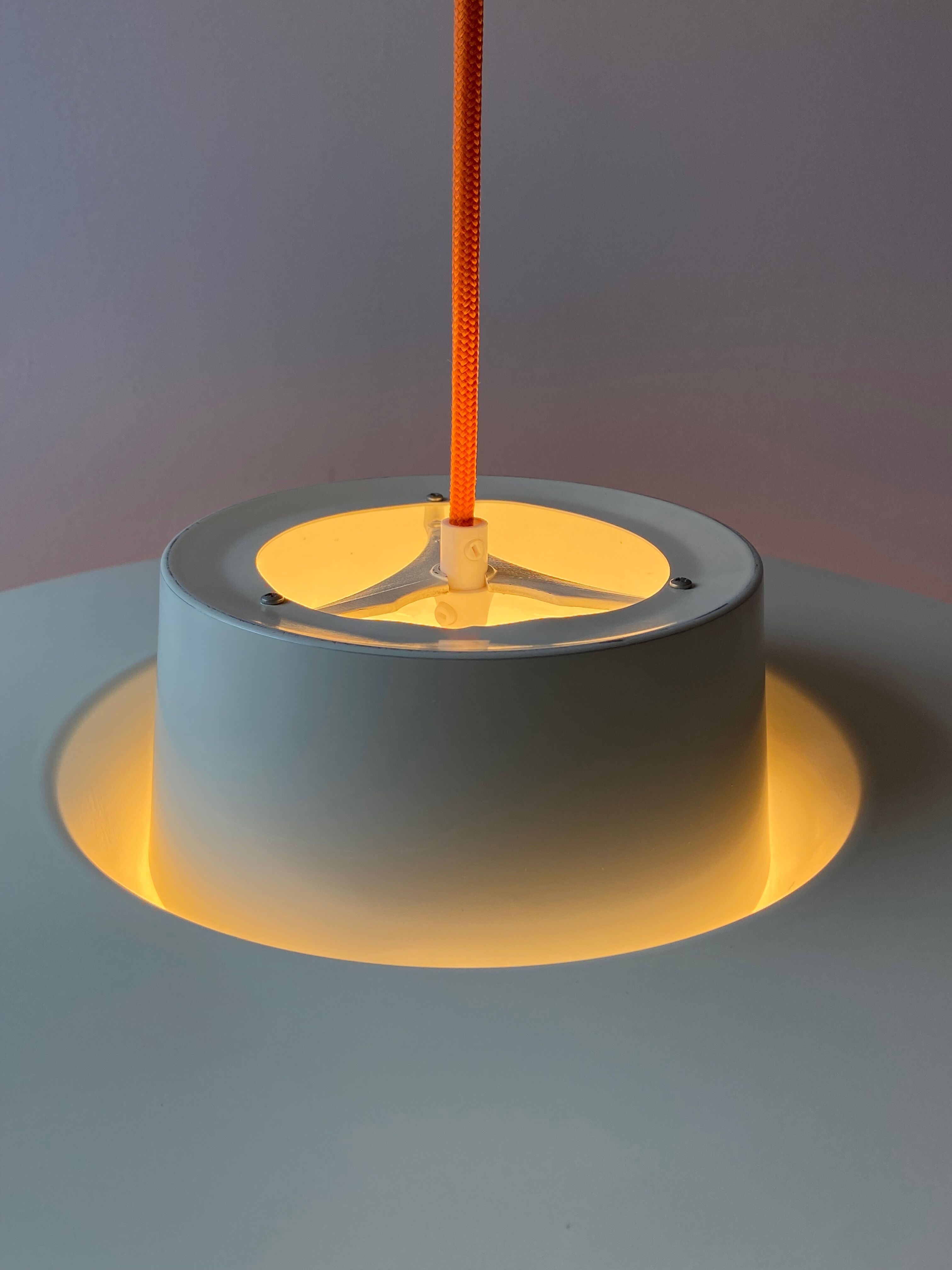 Sven middelboe verona pendant in white and orange by nordisk solar, denmark