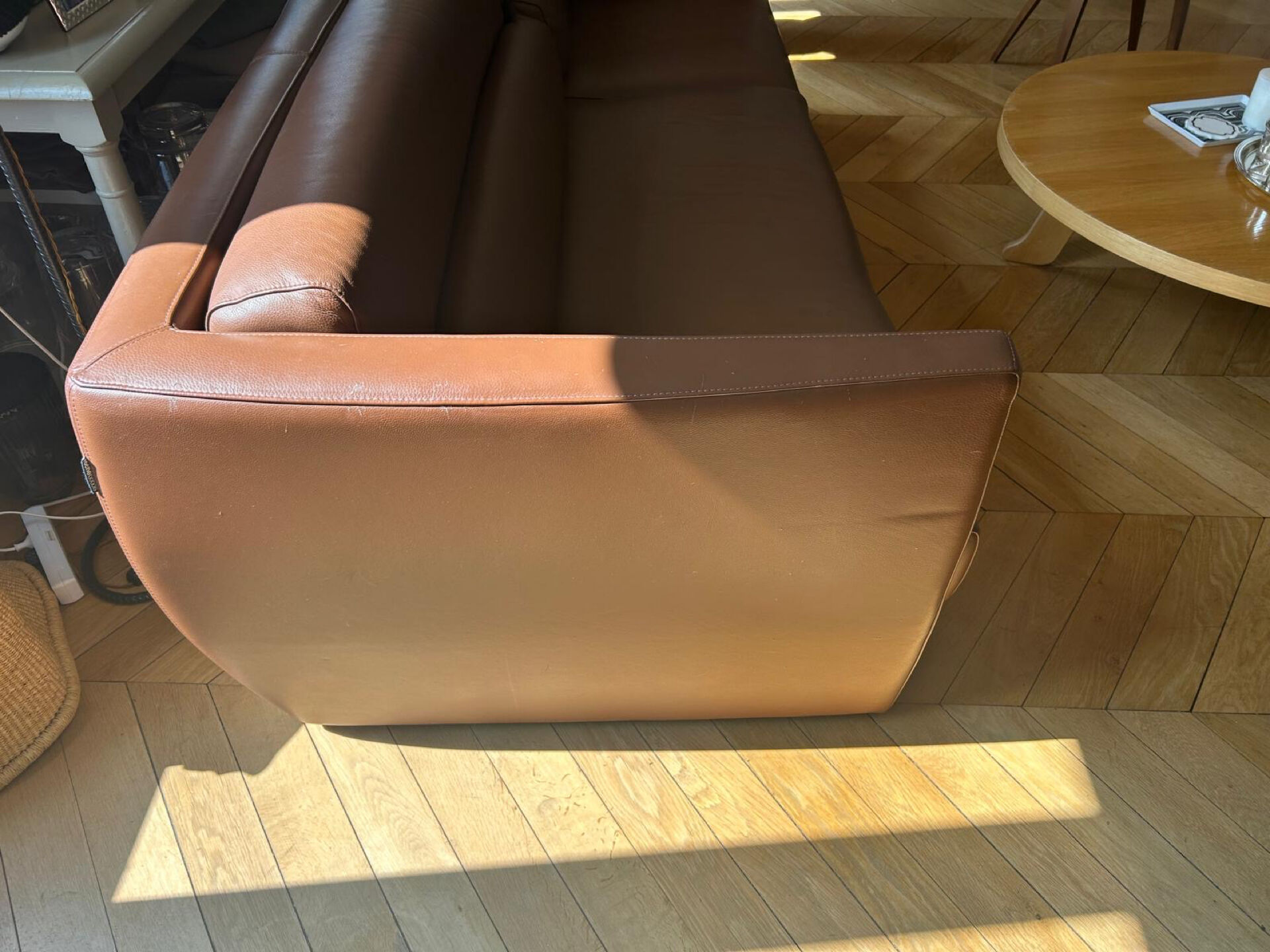 Christophe Delcourt for Roche Bobois Leather Sofa