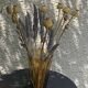 Bayadere patterned vase in glass, transparent and vintage ochre