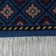 Vintage traditional Tunisian oriental rug in handmade blue wool.