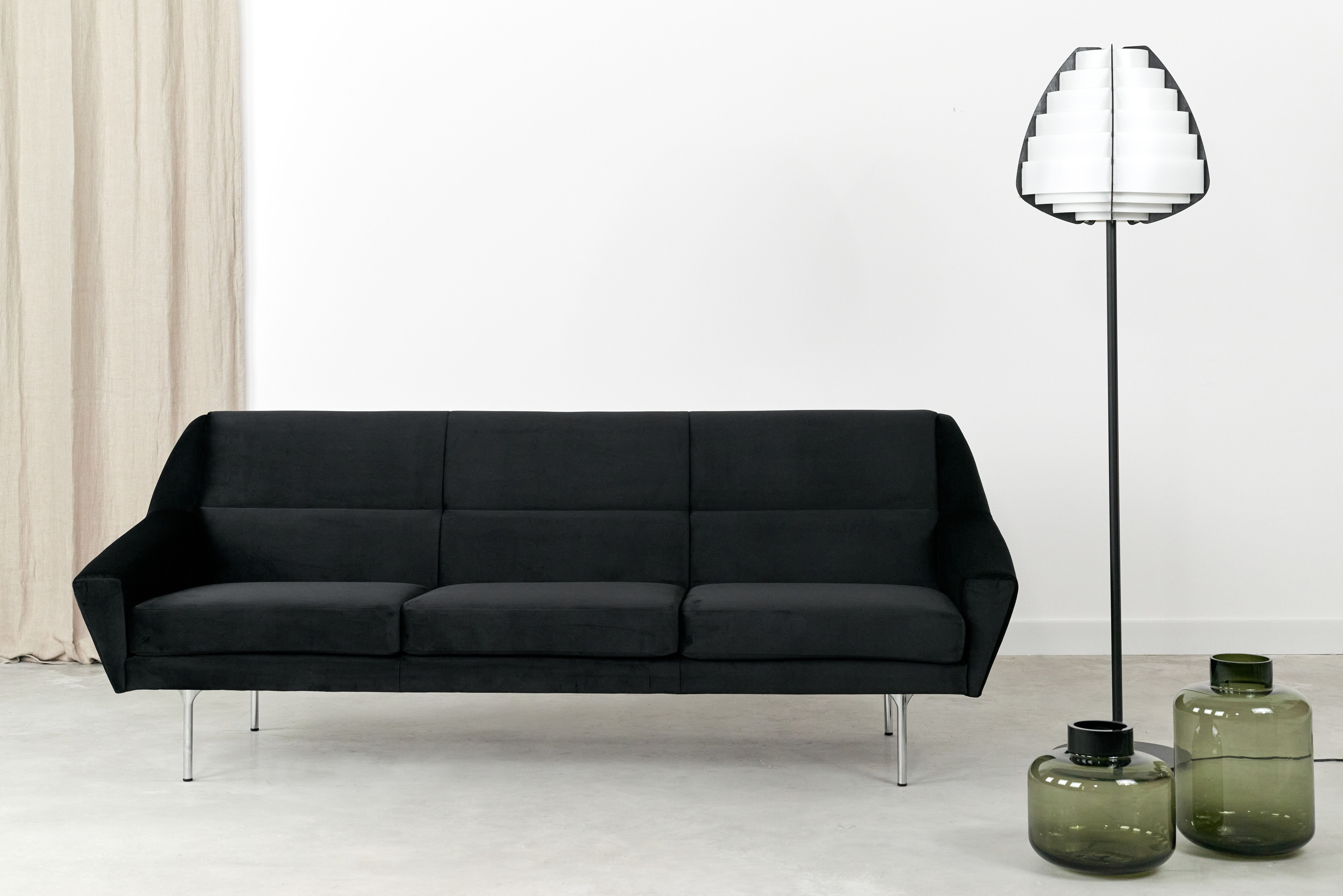 Black Skagen sofa, Scandinavian design