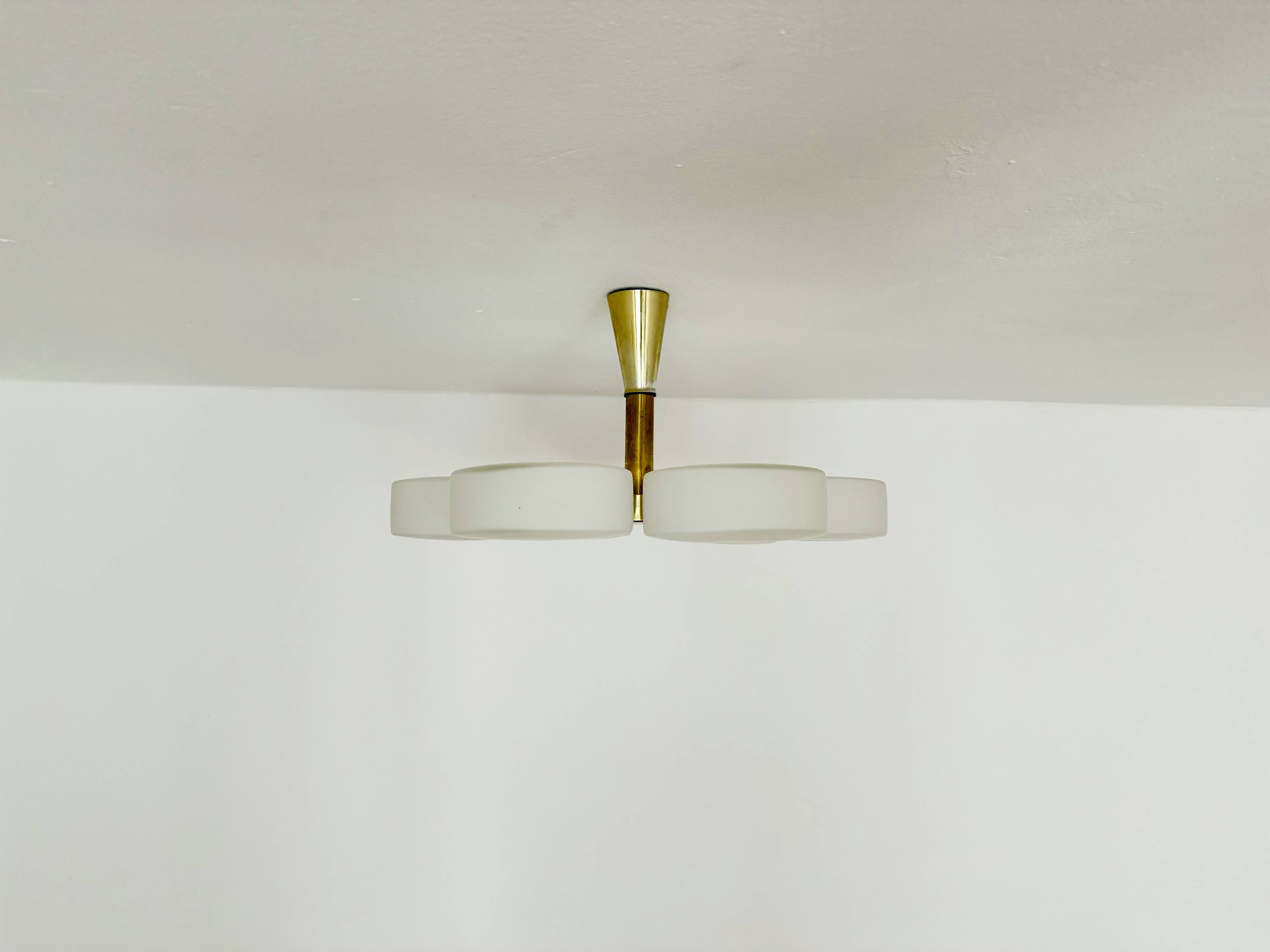 Opaline Sputnik Chandelier by Kaiser Leuchten