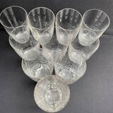 Verres moderne milieu de siècle cristal