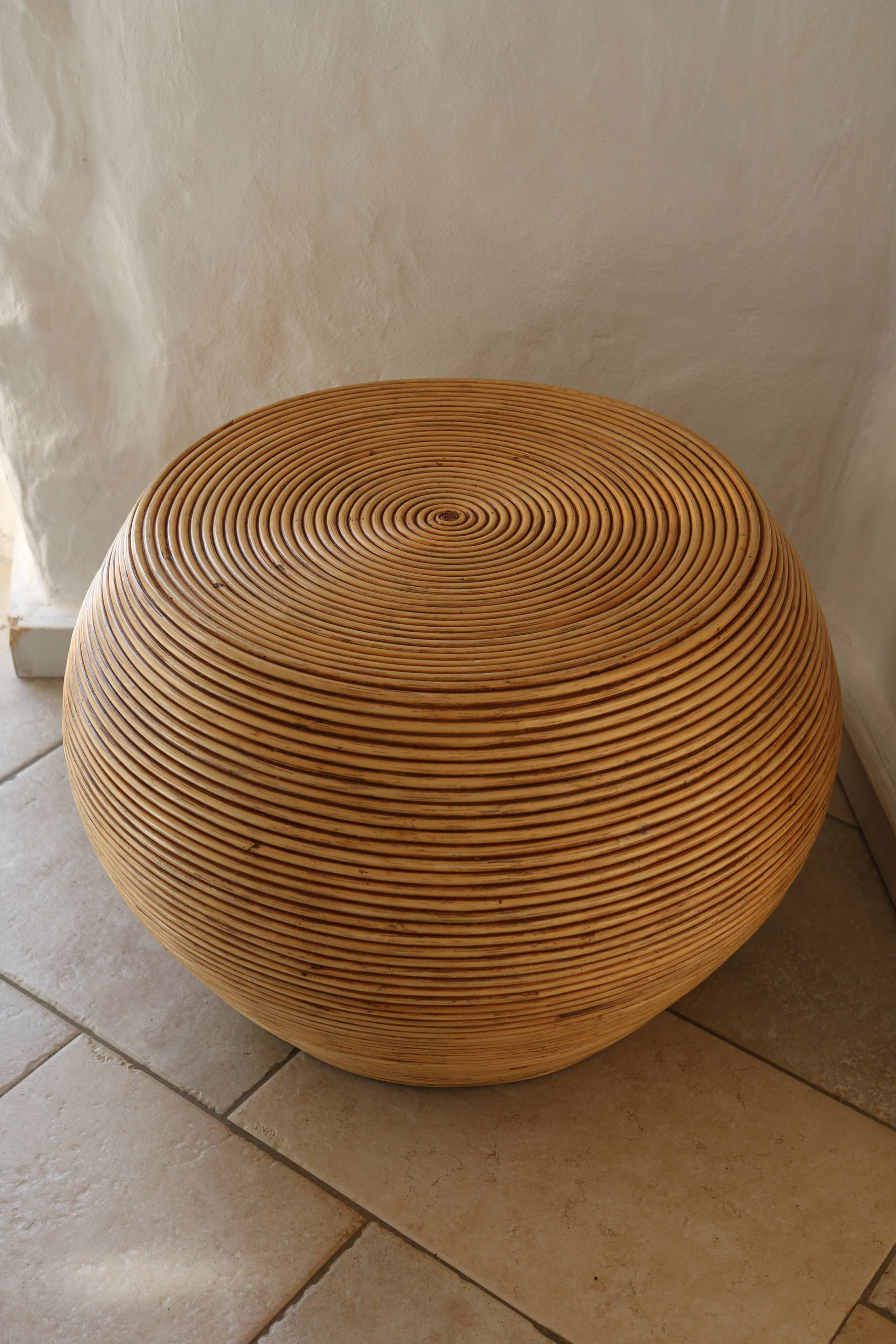Vintage rattan table