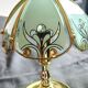 small vintage Tiffany stained glass style lamp