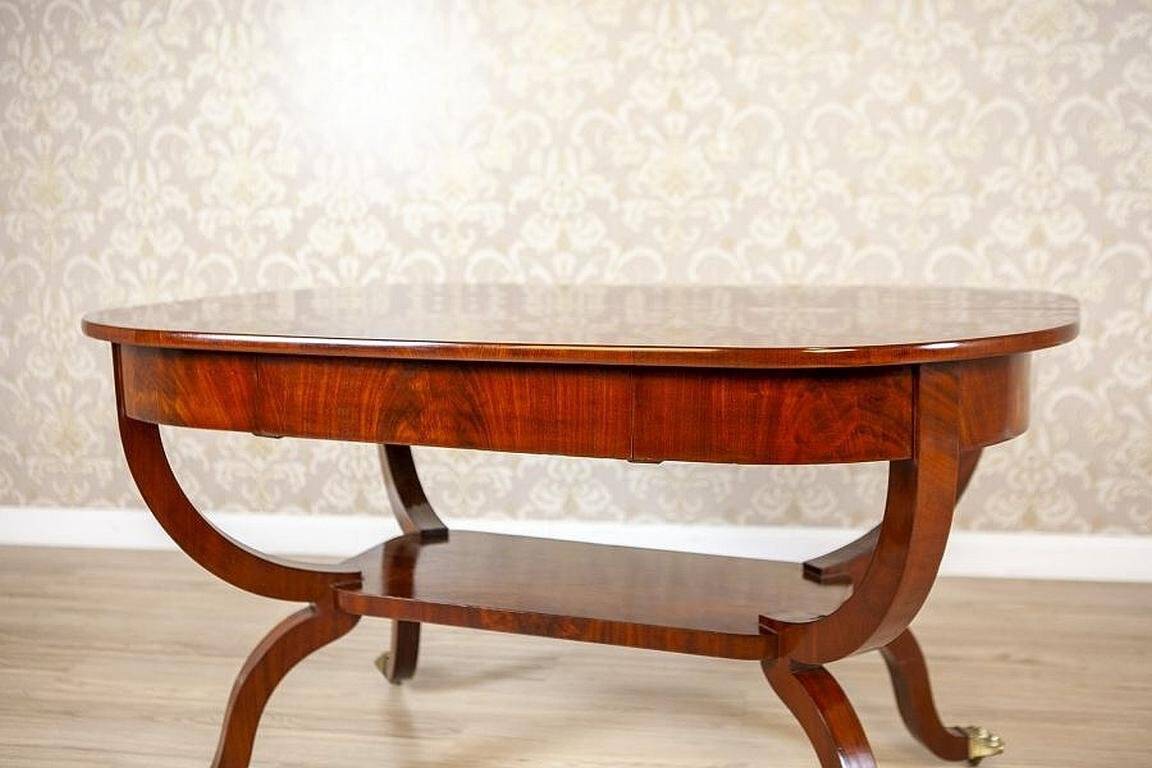Late 19th Century Biedermeier Mahogany Center Table, 1890s